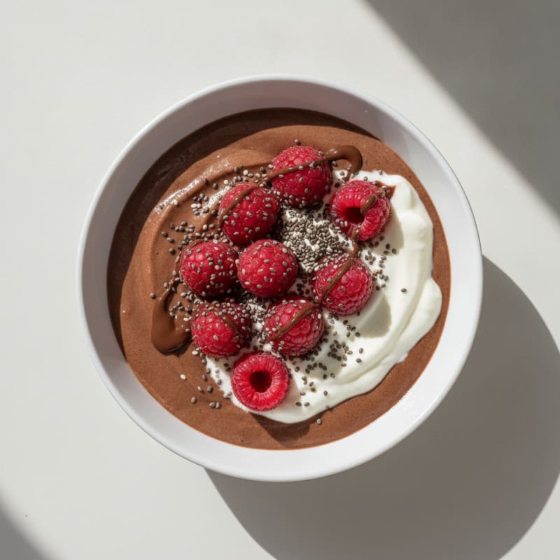 Silky Chocolate Protein Pudding with Greek Yogurt