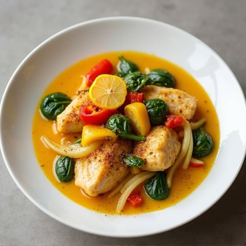 Creamy Coconut Chicken Curry with Fresh Vegetables