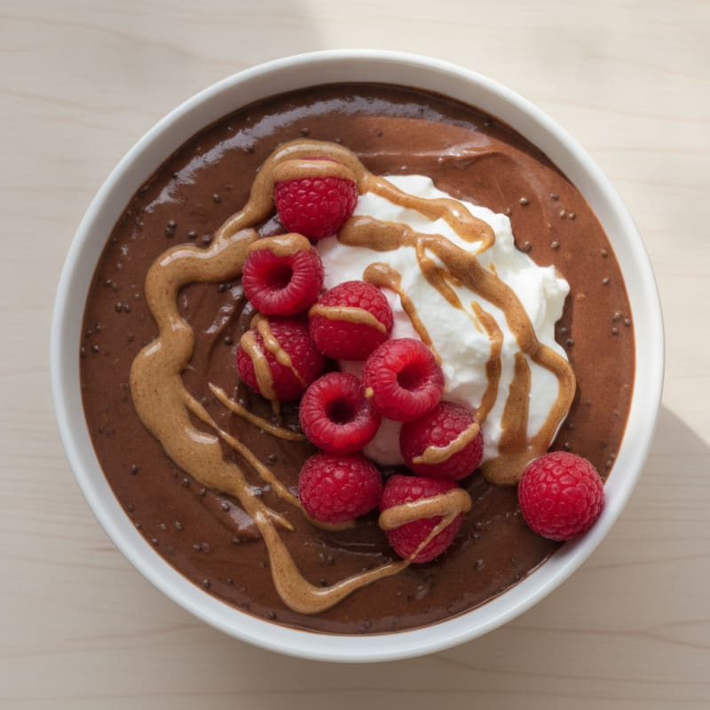 Silky Chocolate Protein Pudding with Greek Yogurt