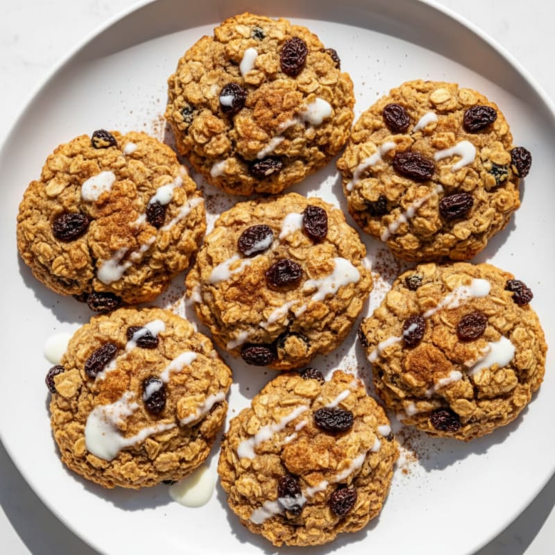 Baked Oatmeal Raisin Breakfast Cookies