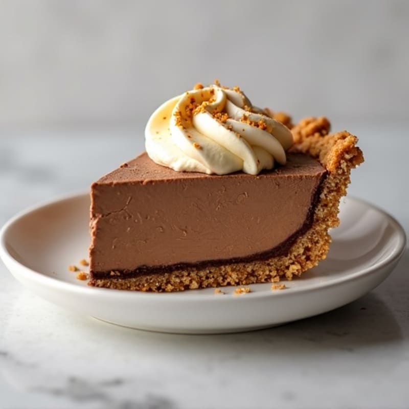 Creamy Peanut Butter Chocolate Protein Pie