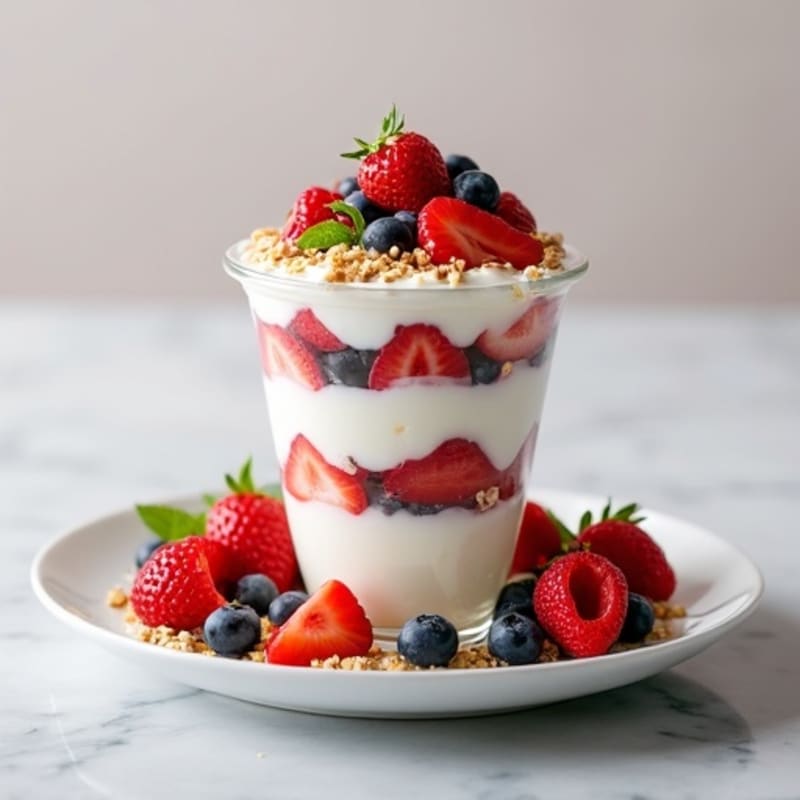 Creamy Greek Yogurt Protein Parfait with Mixed Berries