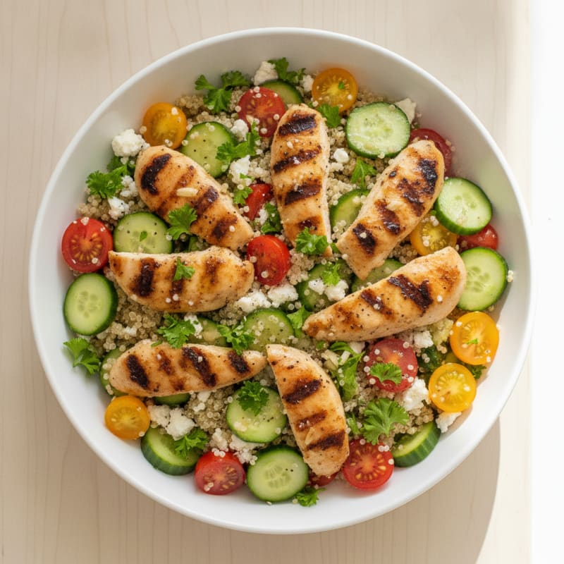 Lemon Herb Chicken and Quinoa Salad