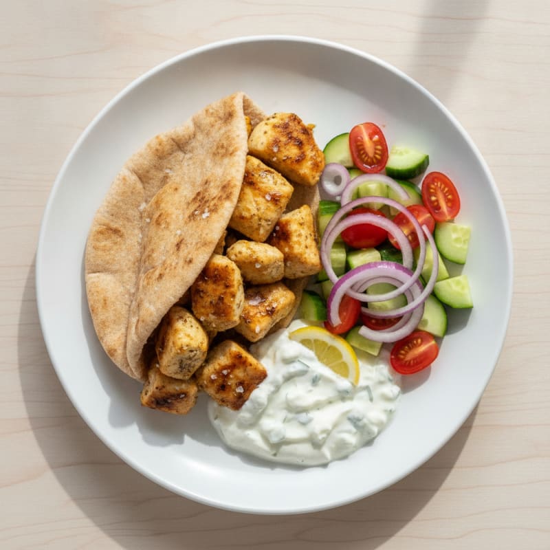 Chicken Souvlaki with Warm Pita
