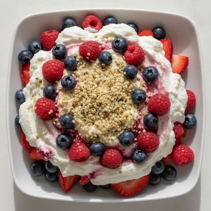 Silky Greek Yogurt Protein Parfait with Mixed Berries