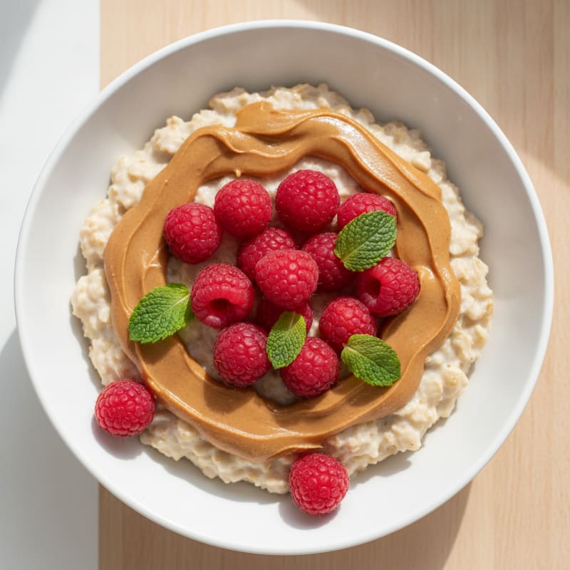 Peanut Butter Overnight Oats with Berries