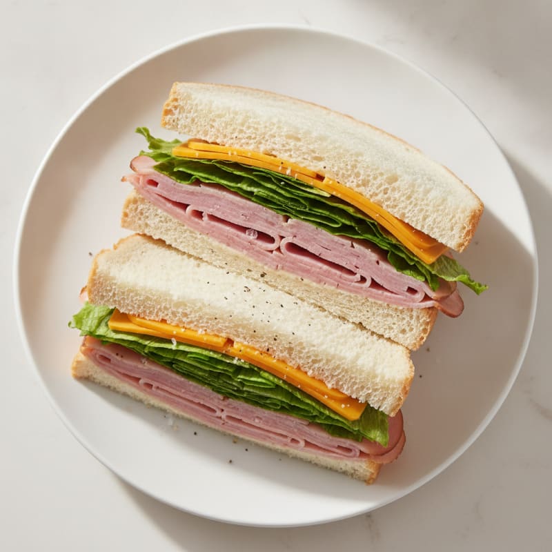 Classic Ham and Cheddar Sandwich