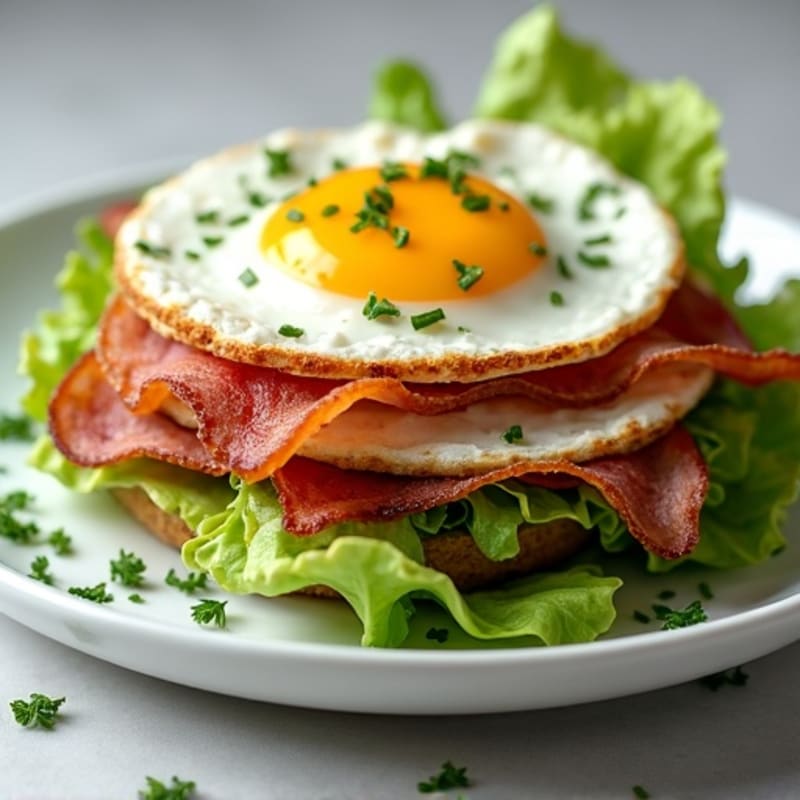 Crispy Turkey Bacon Lettuce Stack with Herb Mayo