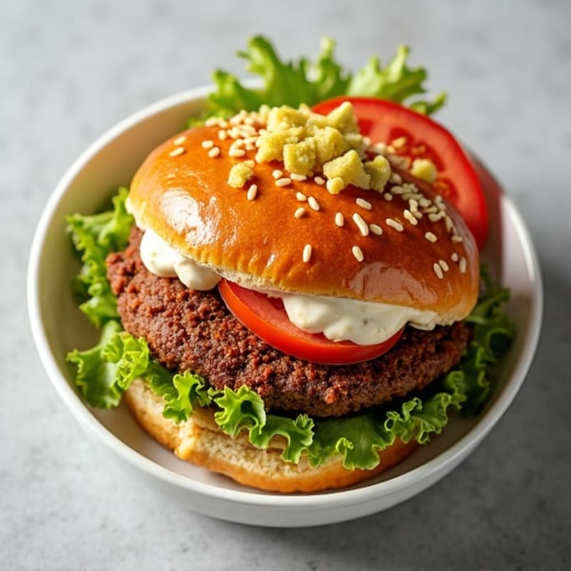 Crispy Lean Ground Beef Big Mac Protein Bowl