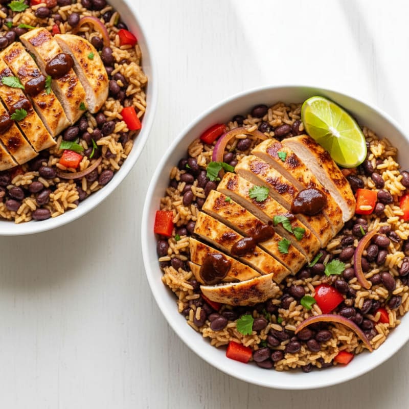Spicy Chipotle Chicken and Black Bean Bowls