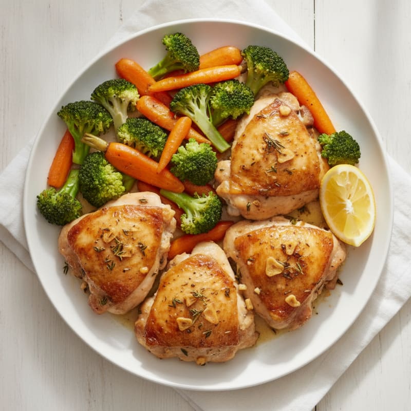 Garlic Herb Roasted Chicken Thighs