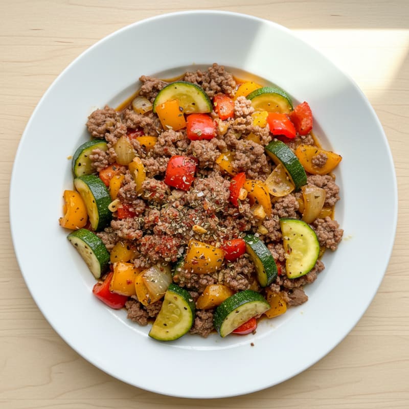 Savory Ground Beef and Vegetable Skillet