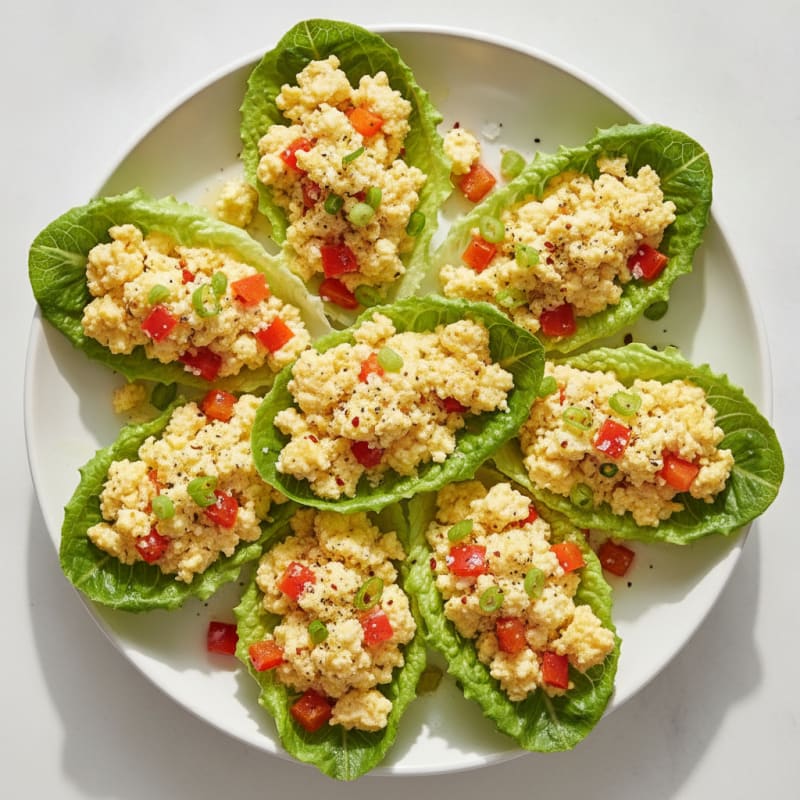Cottage Cheese Egg Lettuce Cups