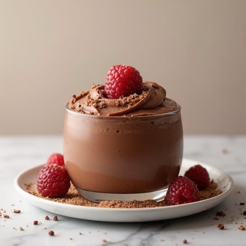 Silky Chocolate Protein Pudding with Almond Butter Swirl
