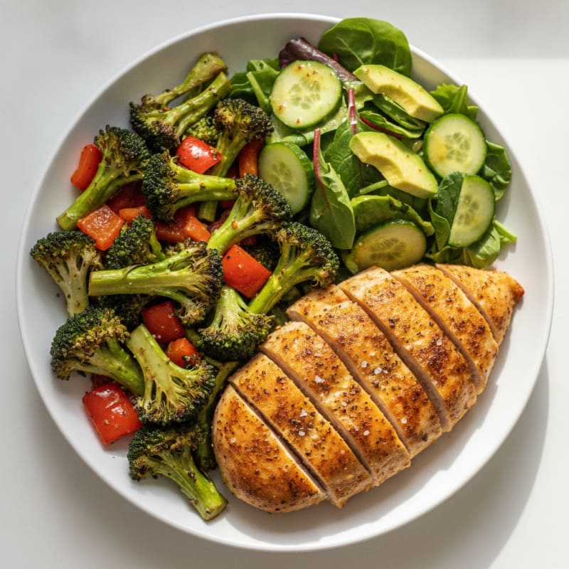 Air-Fried Chicken and Roasted Vegetables