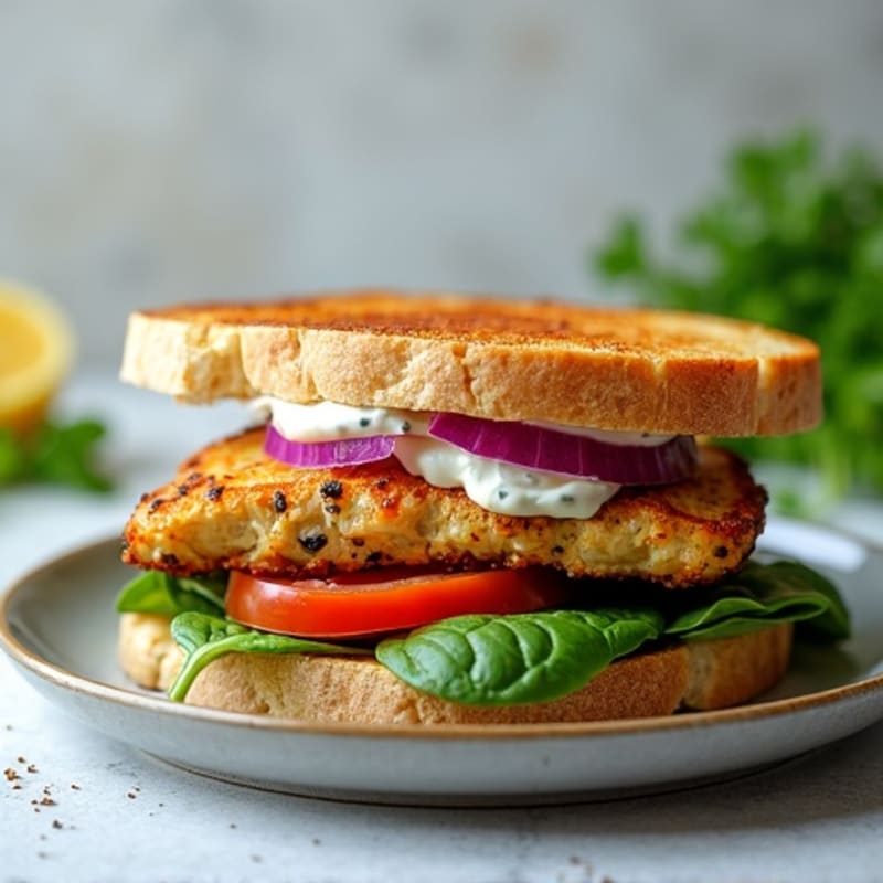 Herb-Roasted Chicken and Greek Yogurt Salad Sandwich