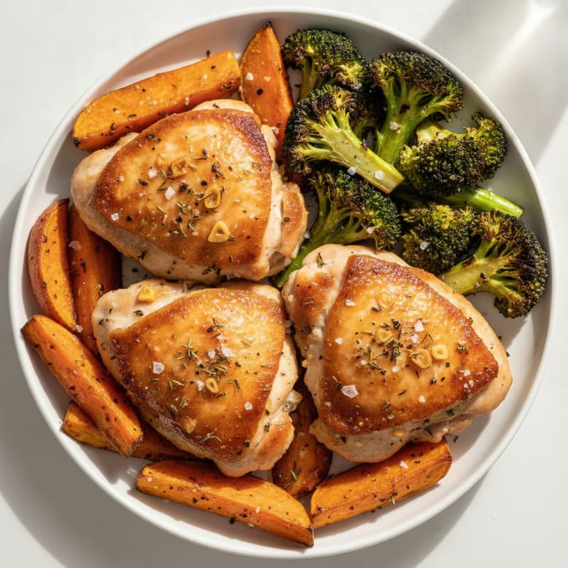 Garlic Herb Roasted Chicken Thighs
