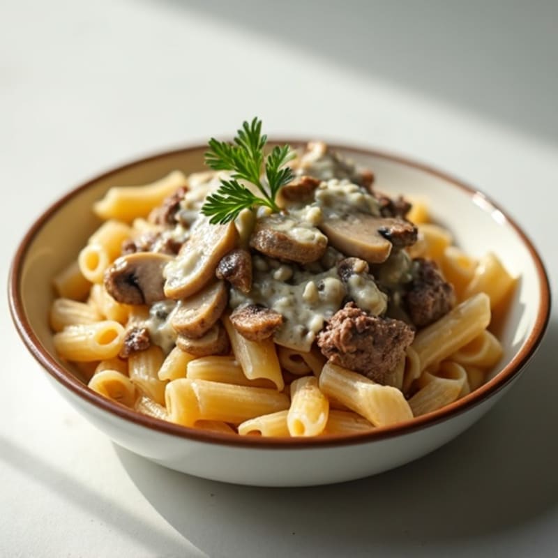 Lean Beef and Mushroom Creamy Pasta