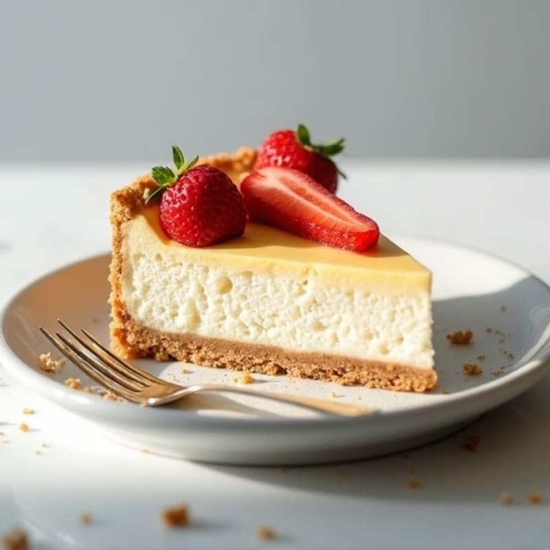 Greek Yogurt Protein Cheesecake with Whey Protein Crust