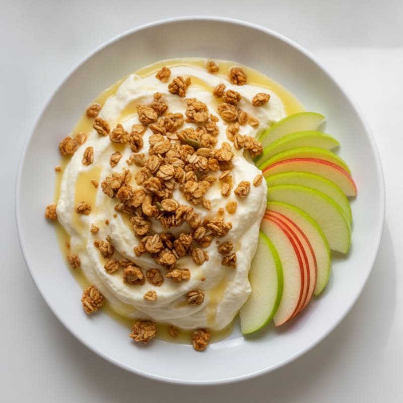 Lemonade Protein Mousse with Fresh Apple Slices
