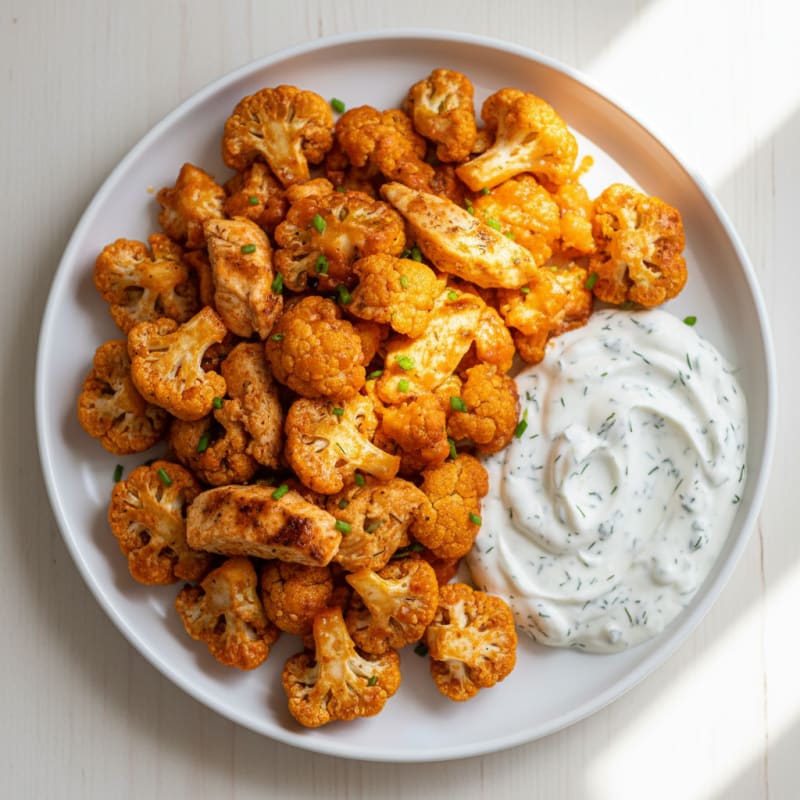 Buffalo Cauliflower Bites with Ranch