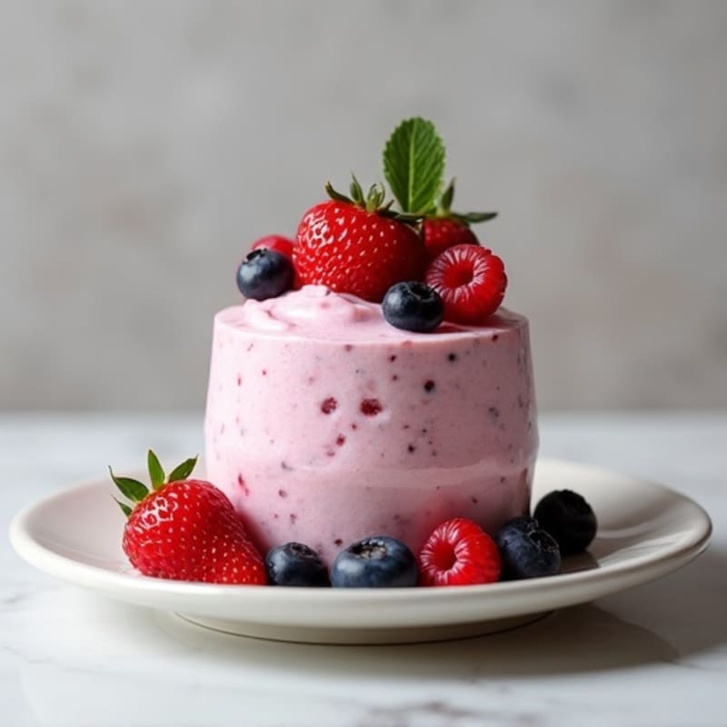 Cottage Cheese Protein Mousse with Mixed Berries