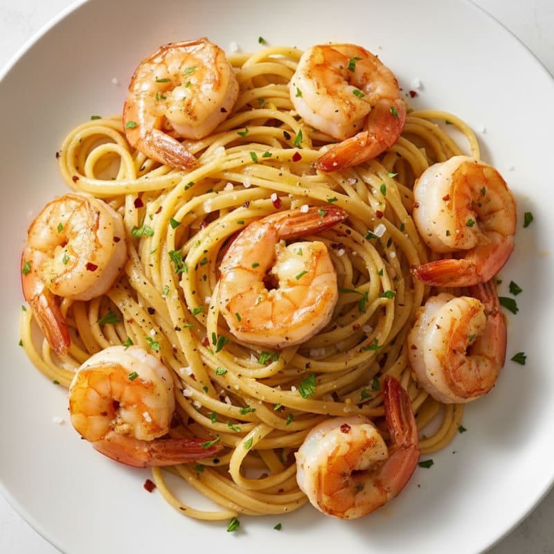 Garlic Butter Shrimp Scampi with Linguine
