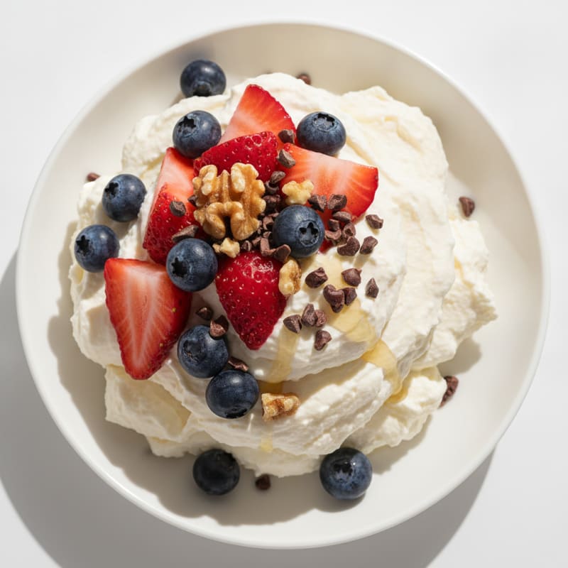 Silky Greek Yogurt Protein Mousse with Berries