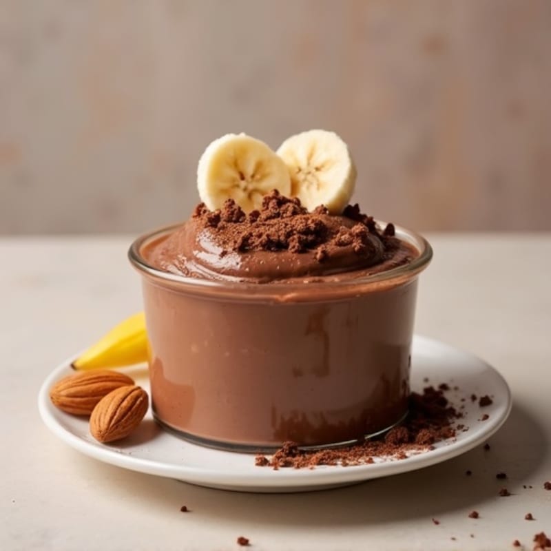 Silky Chocolate Protein Pudding with Almond Butter