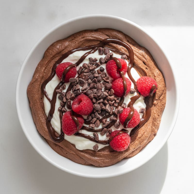 Silky Chocolate Protein Pudding with Greek Yogurt