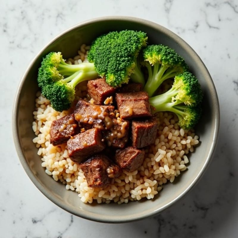 Lean Beef and Crisp Broccoli Rice Bowl
