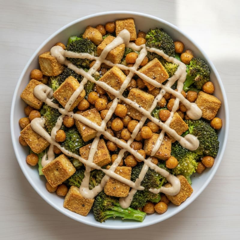 Roasted Vegetable Buddha Bowl with Tahini