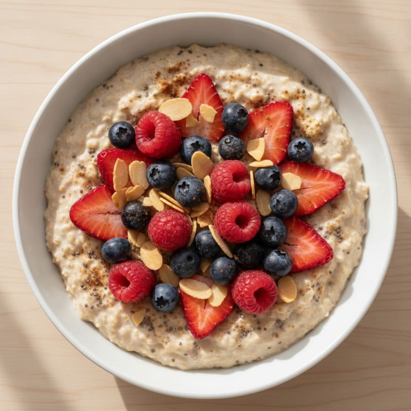 Overnight Oats with Berries and Nuts