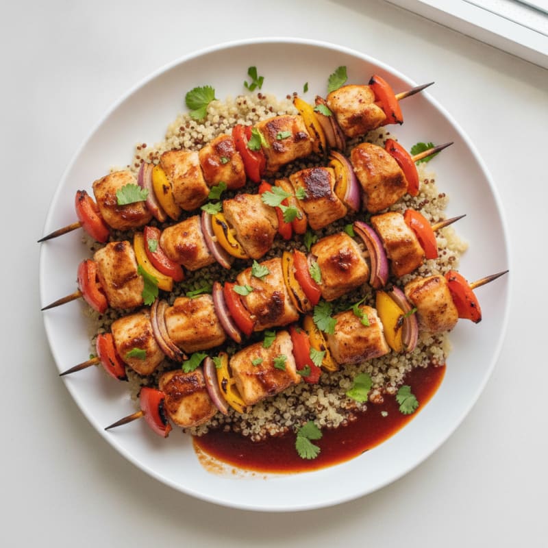 Spicy Chicken and Bell Pepper Skewers