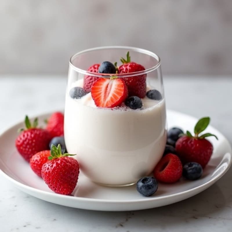 Greek Yogurt Protein Mousse with Mixed Berries