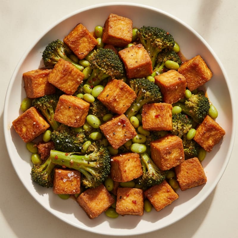 Sesame Tofu and Broccoli Stir-Fry
