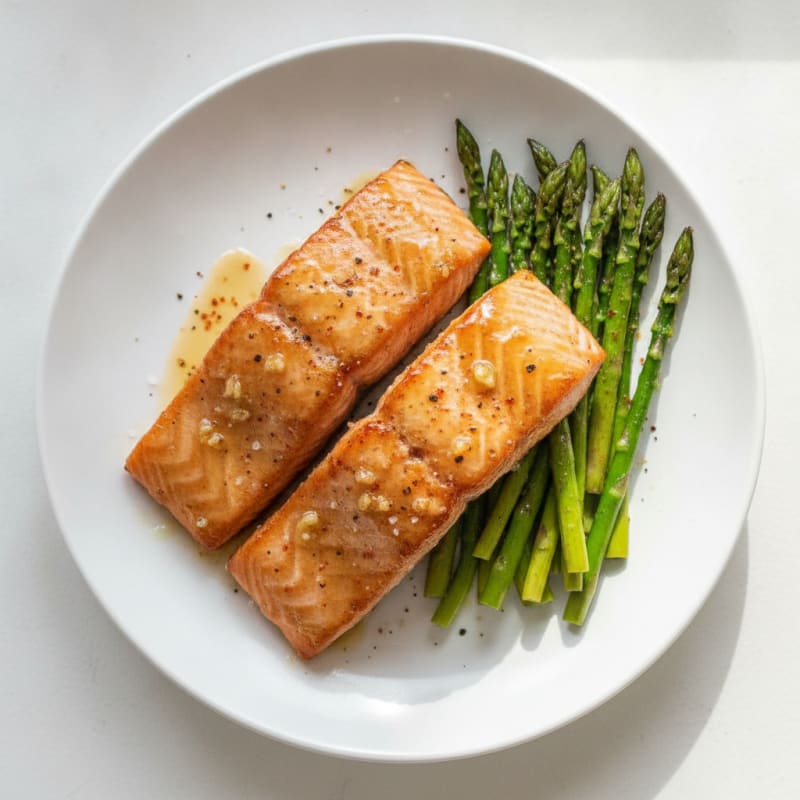 Honey-Glazed Salmon with Roasted Asparagus