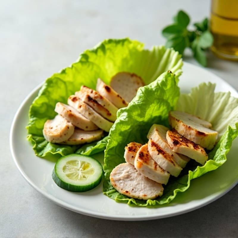 Grilled Turkey Breast Lettuce Wraps with Cucumber