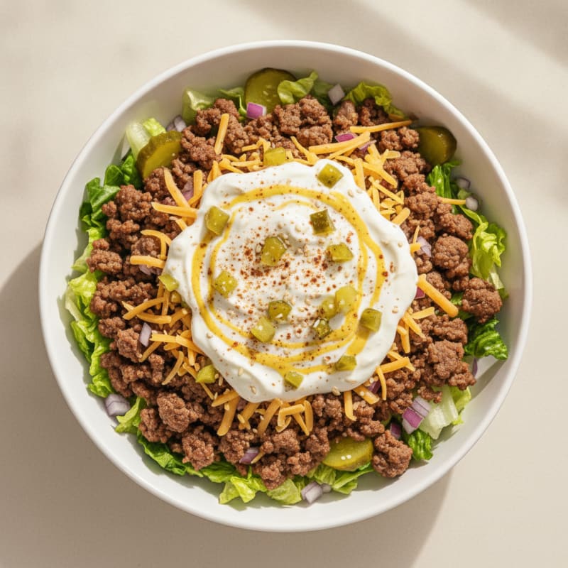 Big Mac Inspired Protein Bowl