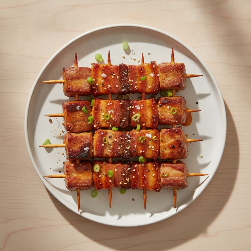 Spicy Gochujang Pork Belly Skewers