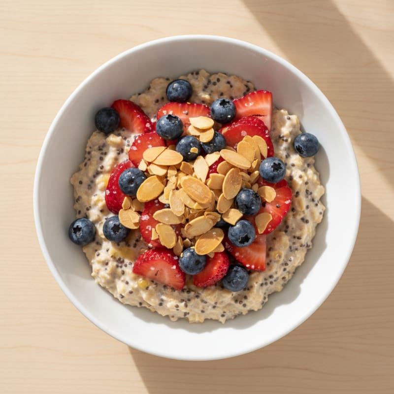 Berry Almond Overnight Oats