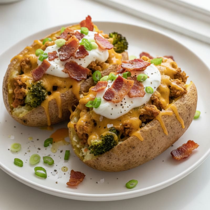 Bacon Cheese Stuffed Baked Potatoes