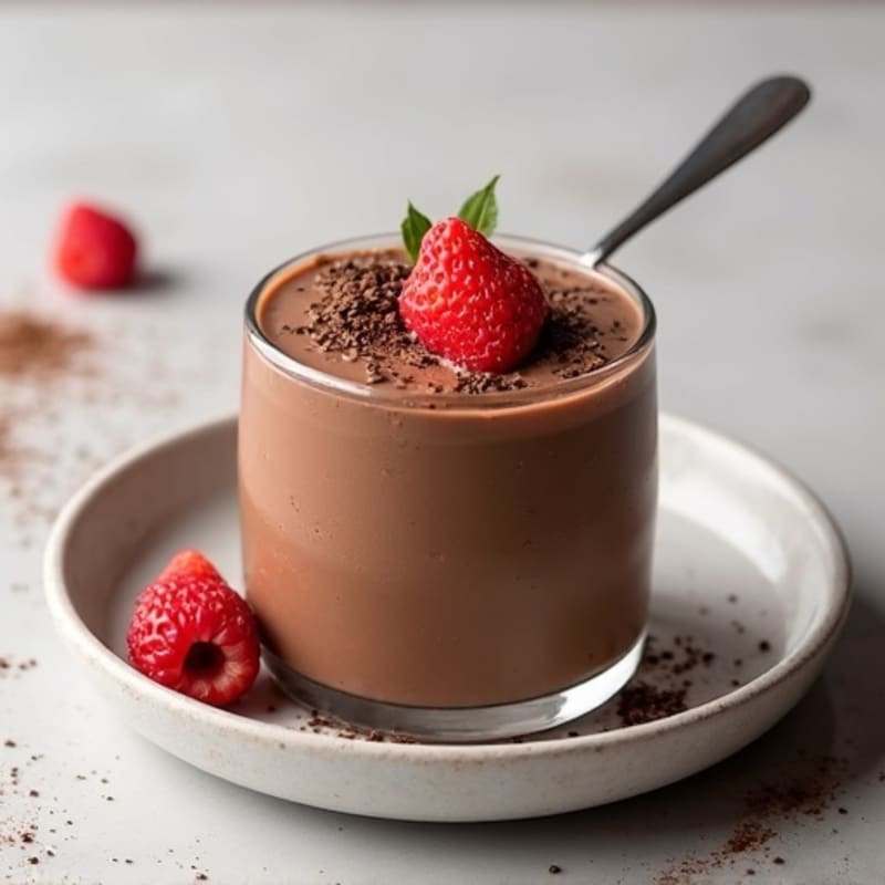 Silky Chocolate Protein Pudding with Chia Seeds
