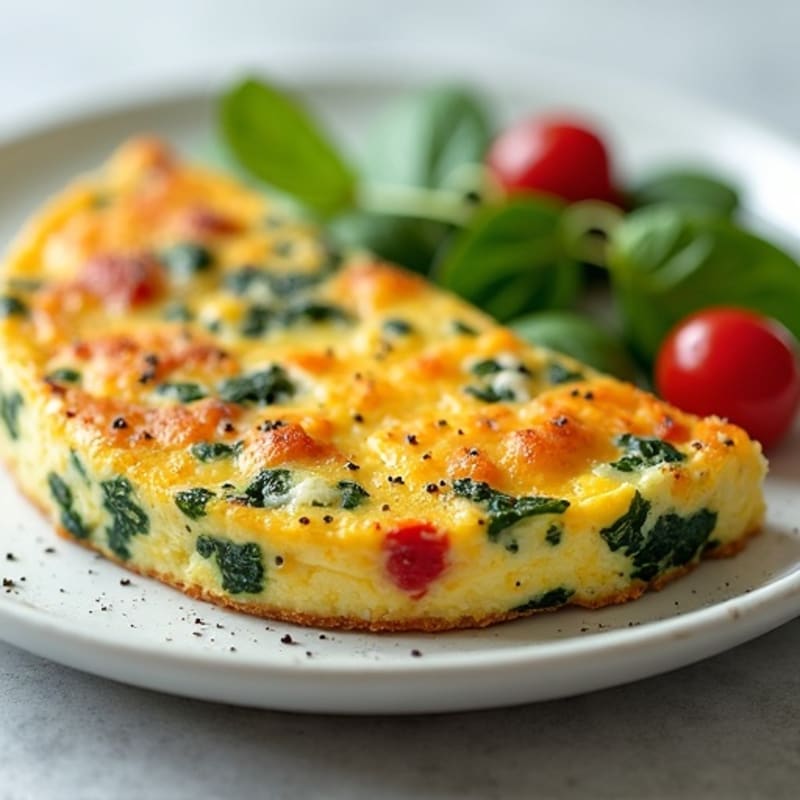 Fluffy Egg and Spinach Frittata