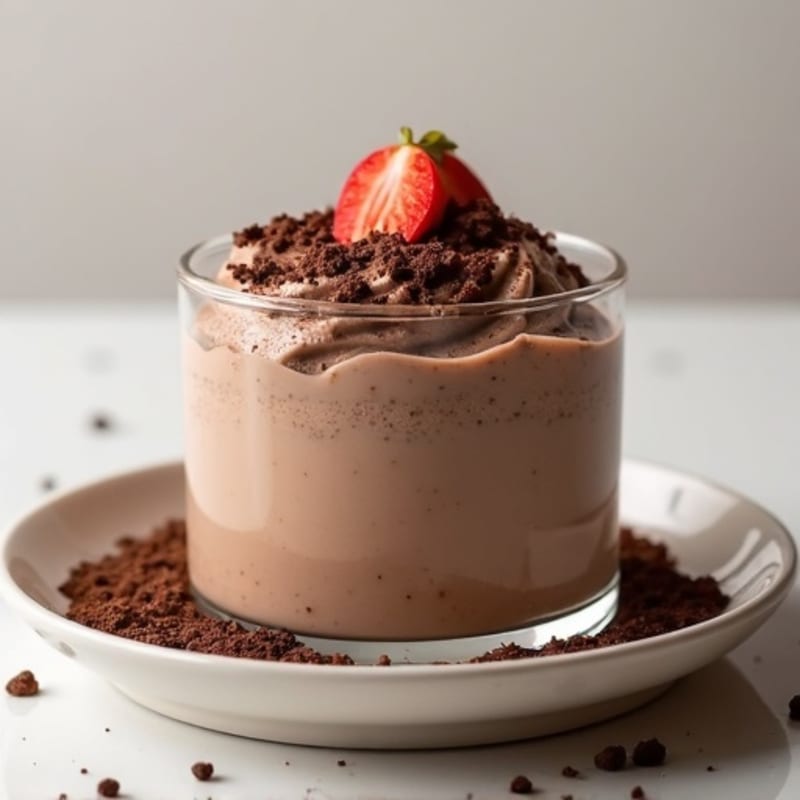 Creamy Vegan Protein Mousse with Pea Protein and Dark Cocoa