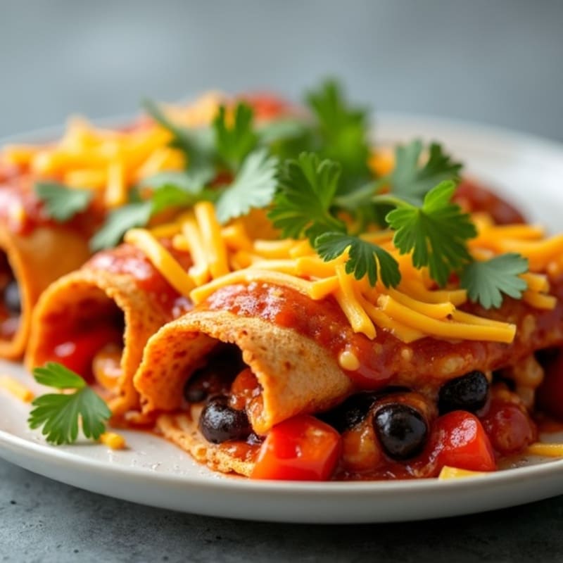 Lean Chicken Enchiladas with Zesty Sauce