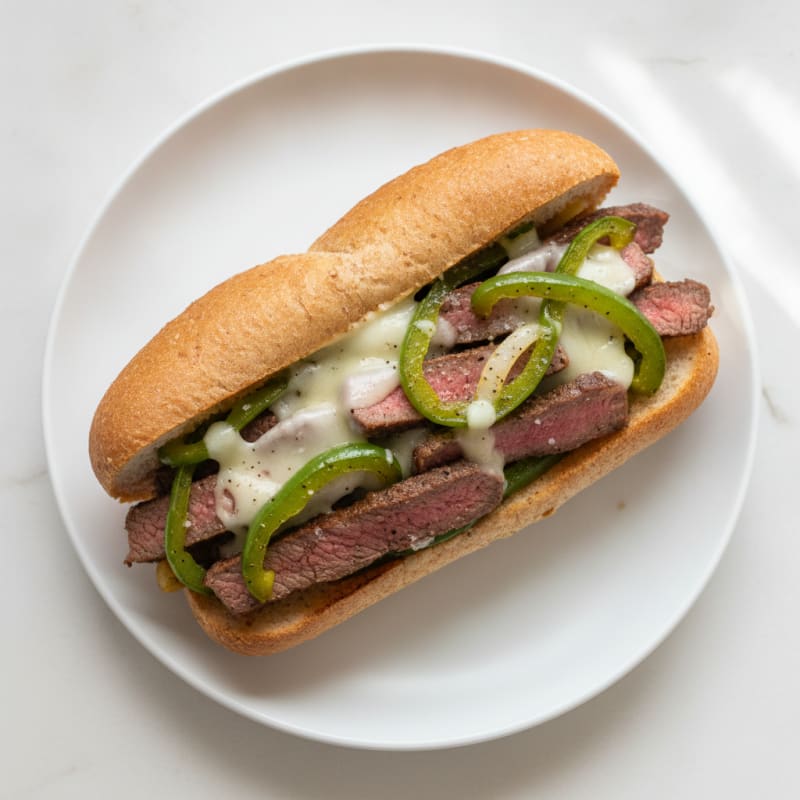 Classic Philly Cheesesteak Sandwich