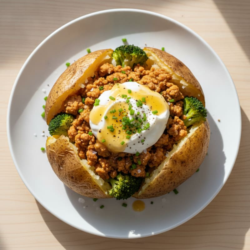Loaded Baked Potato with Garlic Butter