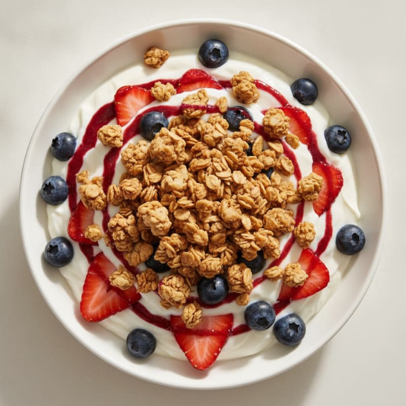 Creamy Greek Yogurt Parfait with Protein Granola and Berries