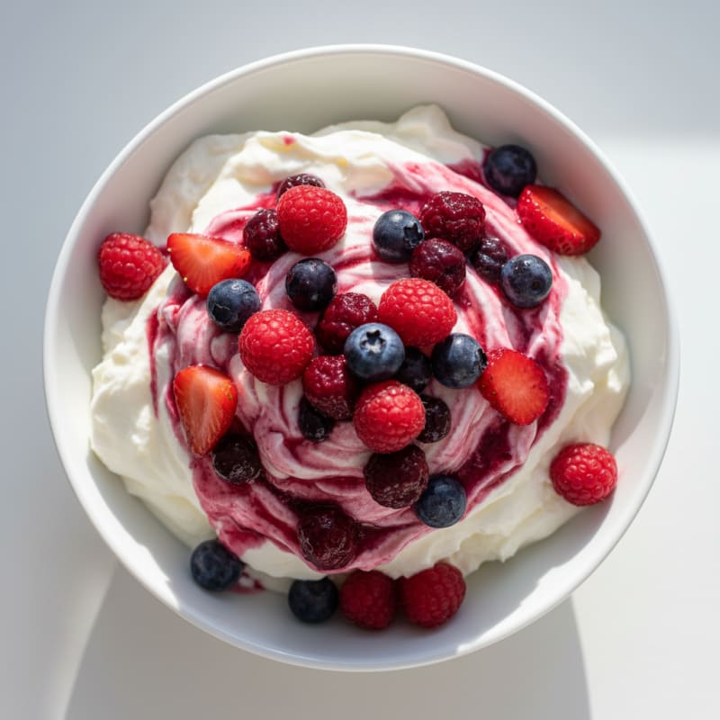 Greek Yogurt with Mixed Berries and Protein Powder